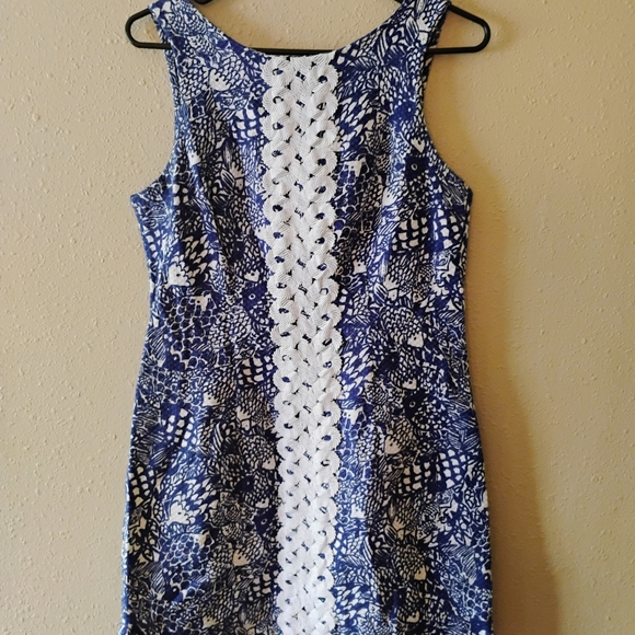 Lilly Pulitzer Navy and White Patterned Dress - Picture 6 of 6